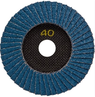91824.-40.-TRIMFIX® MUSTANG® - 125 x 22,2 mm, grit 40, zircon flap disc for INOX - . 40.