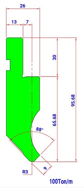 MOD.1010.85 R=3.0 L=415 IH - Amada - Promecam - 2046521 - Punch - 5,6 kg -  Italy