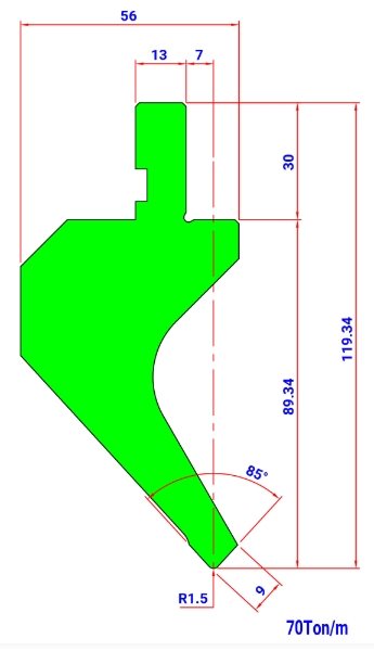 MOD.1014.85 R=1.5 L=415 IH - Amada - Promecam - 2046566 - Punch - 10,4 kg -  Italy