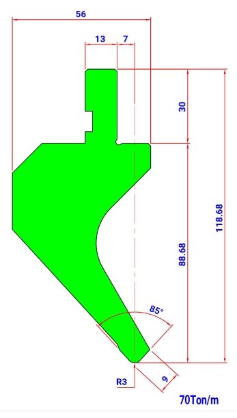 MOD.1014.85 R=3.0 L=415 IH - Amada - Promecam - 2046569 - Punch - 10,4 kg -  Italy