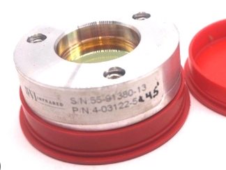 4-03122 - Bystronic ZNSE P.R. Mounted 1.0""DIA .236""THK 30MCC/30MCX 65%/AR** mounted in M18-10-OC BLACK ANODISED DIAM.: 25.4 MM(1.0\'\') THK.: 6 MM (0.236\'\') S1: 30MCC-65% R S2: 30MCX-AR