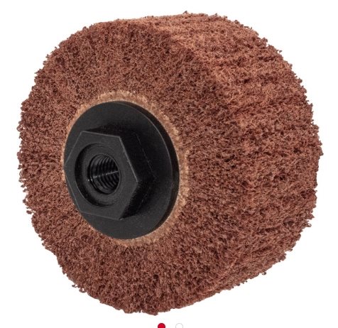 40450 - 4 - Fleece wheel with M14 thread - 105 x 50 mm, grit 60 - HTS68051000 - DE - _maxrpm - 5000