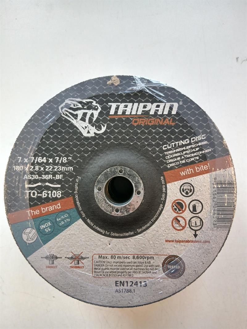 J014 - Taipan Original Cutting disc Ø180x2,8(Depressed) - alt. Ref. TO-6108