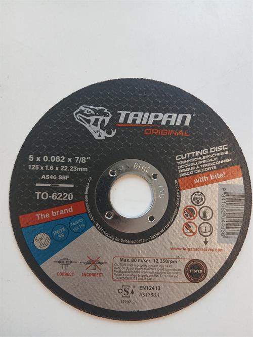 C026 - Taipan Original Cutting disc Ultra-Thin Ø125  1,6 mm - alt. Ref. TO-6220