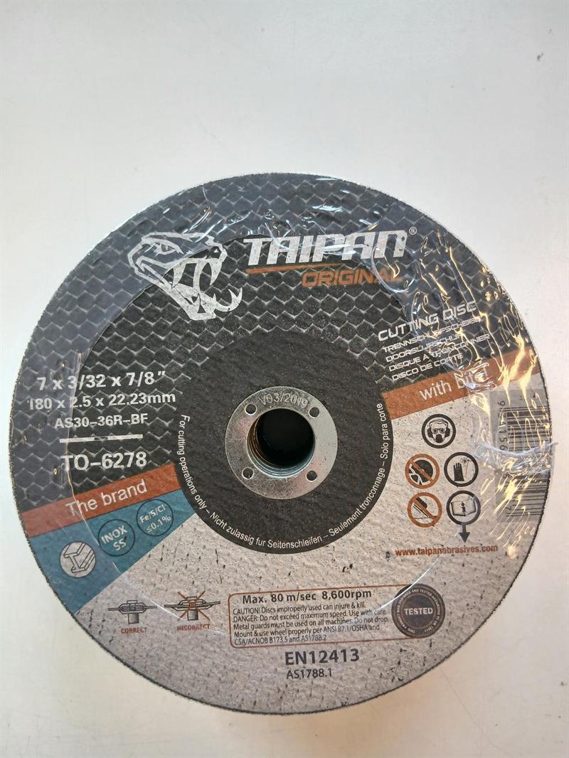 J014 - Taipan Original Cutting disc Ø180x2,5(Flat) - alt. Ref. TO-6278