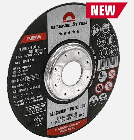 85512 - 25 - MAGNUM® PRECICUT High precision  - 125 x 22.2 mm, 1.0 mm thinkness, cutting disc - HTS68042212 - IT - _maxrpm - 12250