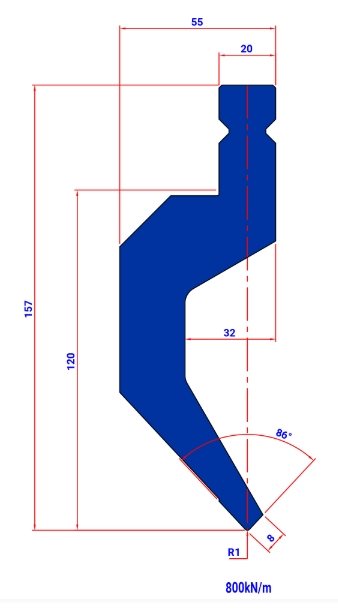 PUNCH TOW200 86° R=1 H=120 L=200 - 981050 - 5,9 kg -  Italy