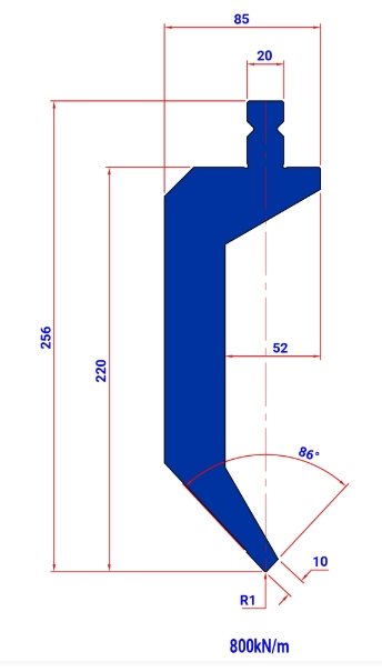 PUNCH TOW200S 86° R=1 H=220 L=200 - 981069 - 13,3 kg -  Italy