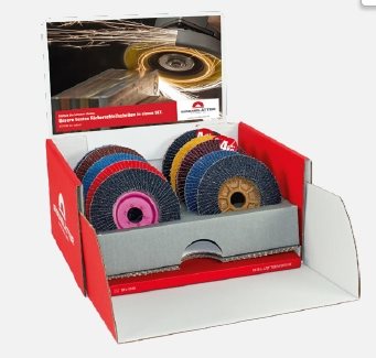 99316 - 1 - Flap Disc Test Box, German-language - includes 10 different flap discs - HTS68051000 - DE - _maxrpm - 12200