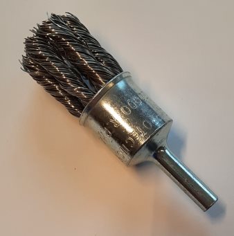R022 - Spindle mount end brush Taipan Ø20 x 35mm s/steel - alt. Ref. TO-3678