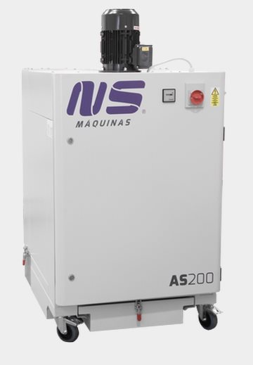 N004 -  AS200 Dust Extractor with filtering efficiency of 99,9%. Up to 2,2 kW  Dry operation