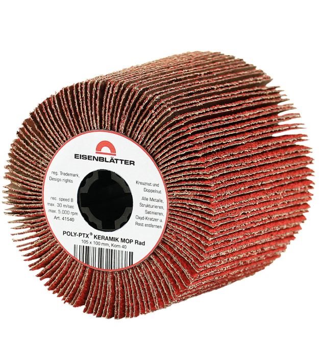 41540 - 4 - POLY-PTX® CERAMIC flap wheel - 105 x 100 mm, grit 40 - HTS68051000 - DE - _maxrpm - 5000