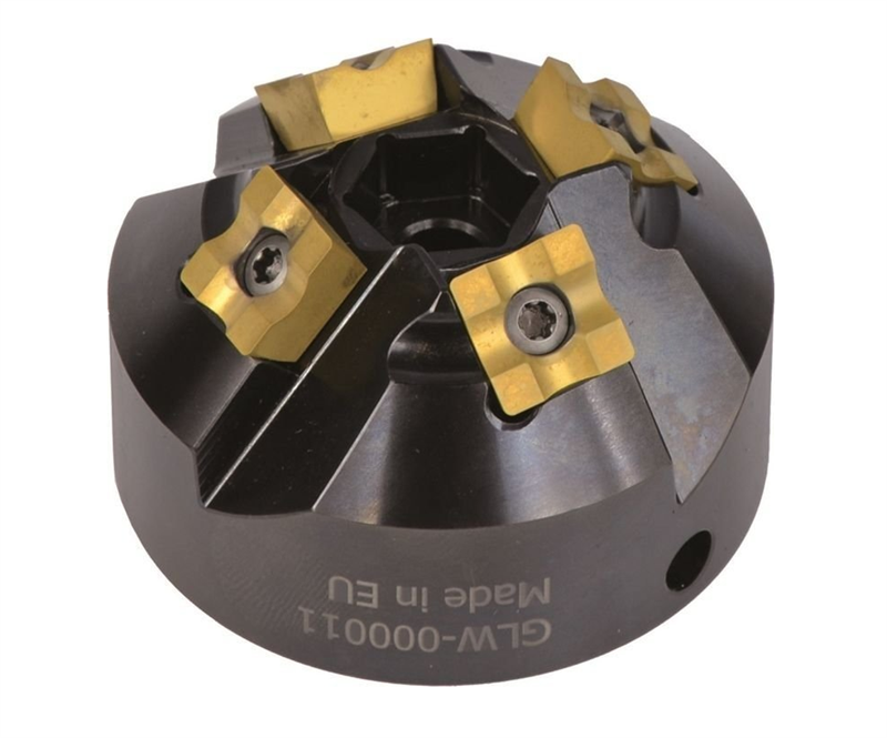 P013.-BM16 - Radius milling head.-Suitable insert fixing screw: SRB-000289Suitable cutting inserts (P/C): PLY-000360PLY-000159 PLY-000160 PLY-000161(4 inserts per milling head) BEVL3003