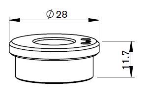 Conical - 281330 - P0571-1051-00001, 6930281333, 055456, P0571-110287 - PT348-1052 - PT-NOZZLE HOLDER KT B2" CON - AL495.E - Pieces per PK - 1