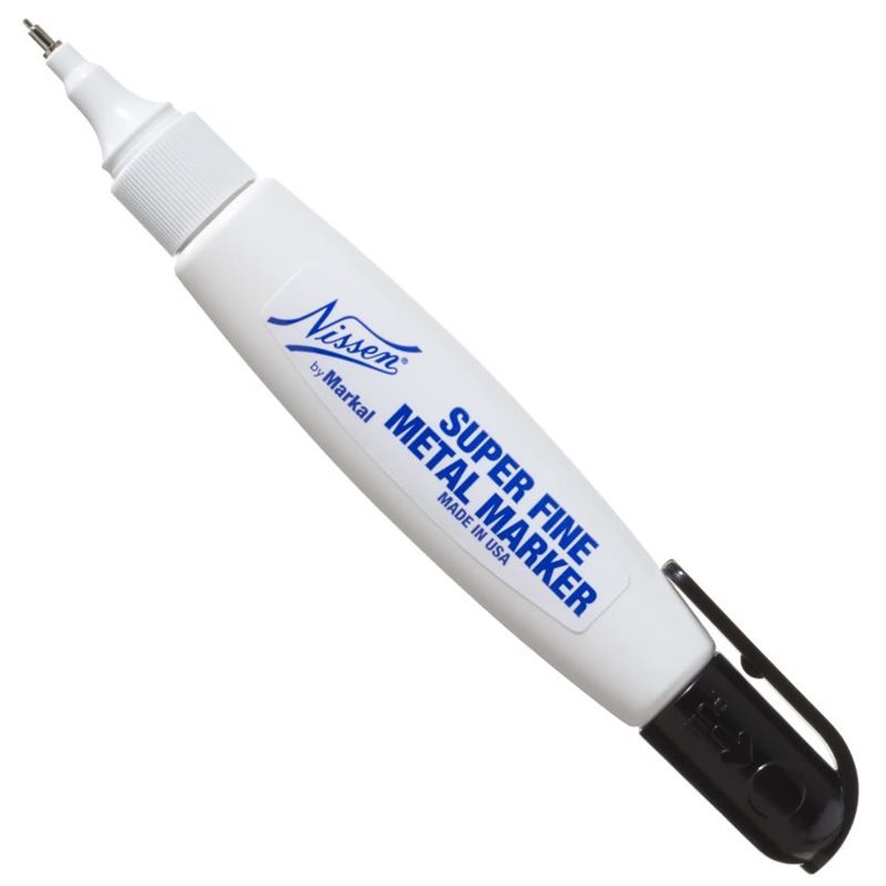 . SUPER FINE METAL MARKER. 1 mm.BLACK.min. 12.pcs