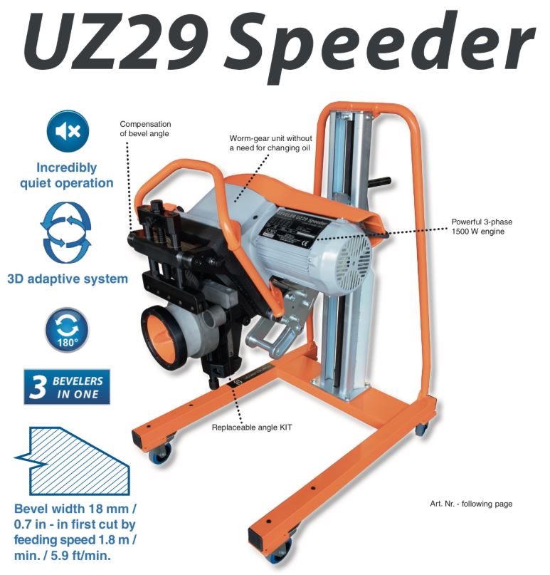 1962 -  Bevelling system UZ29 Speeder 400V + Manipulator (kit 30°+ 45°)